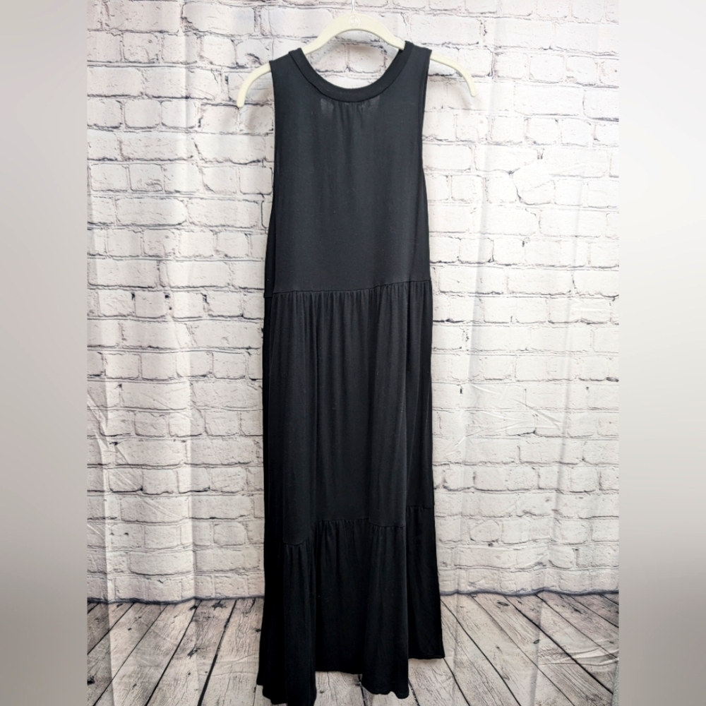 Loft Beach Black Sleeveless Maxi Dress